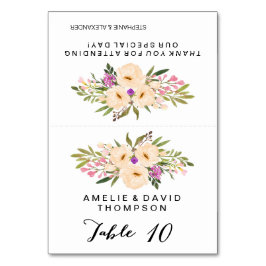 ウォータカラーアイボリーブーケアネモネス テーブルナンバー