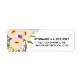 ウォータカラーアイボリーブーケアネモネス ラベル