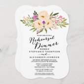 ウォータカラーアイボリーブーケアネモネス 招待状 (正面/裏面)