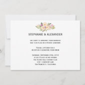 ウォータカラーアイボリーブーケアネモネス 招待状 (裏面)