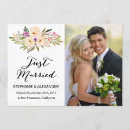 ウォータカラーアイボリーブーケアネモネス 招待状