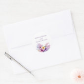 ウォータカラーアイランドロマンス – 結婚式用シール ラウンドシール (封筒)