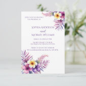 ウォータカラーアイランドロマン結婚ステーマ招待状 招待状 (スタンド正面)