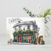 ウォータカラーアイリッシュパブハッピーセントパトリックの日 シーズンカード (スタンド正面)