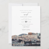 ウォータカラーアクロポリスオブアテネホテル結婚式招待状 招待状 (正面)