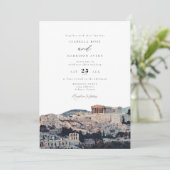 ウォータカラーアクロポリスオブアテネホテル結婚式招待状 招待状 (スタンド正面)