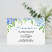 ウォータカラーアジサイ青フローラ宿泊施設 エンクロージャーカード (スタンド正面)