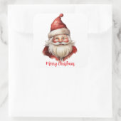 ウォータカラーイラストレーションサンタクロース スクエアシール (バッグ)