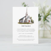 ウォータカラーイラストレーション結婚会場の詳細 出欠カード (スタンド正面)
