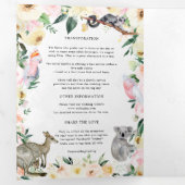 ウォータカラーウェディングクレスト | オーストラリアウェディング 三つ折り招待状 (内部最初)