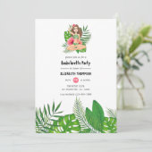 ウォータカラーエキゾチックルアウ(ハワイ式宴会)バチェロレッテ週末 招待状 (スタンド正面)