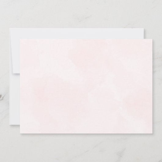 ウォータカラーエッフェルタワー誕生日サンキューカード 招待状 (裏面)