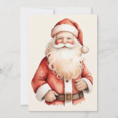 ウォータカラーエレガントレトロクラシックサンタクロース シーズンカード (正面)