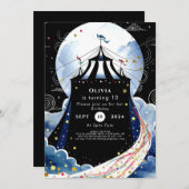 ウォータカラーエンチャントサーカス誕生日 招待状 (正面/裏面)