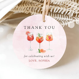 ウォータカラーカクテルパーティーブライダルシャワー フェイバータグ