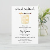 ウォータカラーカクテル婚約パーティ 招待状 (スタンド正面)