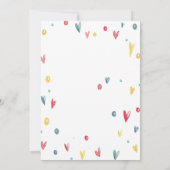 ウォータカラーカーニバルマスク誕生日 招待状 (裏面)