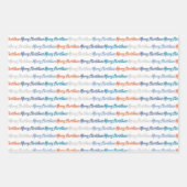 ウォータカラーキュート雪だるまオンバカンス ラッピングペーパーシート (正面2)