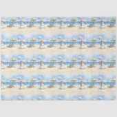 ウォータカラーキュート雪だるまオンバカンス 薄葉紙 (正面)