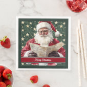 ウォータカラークラシックサンタクロース紙ナプキンス (インサイチュ)