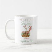 ウォータカラークロチェットワールドズグ最高のーマンカスタムグ コーヒーマグカップ (左)