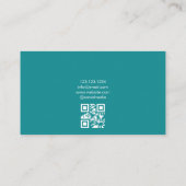 ウォータカラーティール(緑がかった色)バラズアパレルブティック 名刺 (裏面)