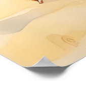 ウォータカラーテクケルドッグドリンクピアナコラダビーチ ポスター (角)