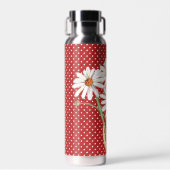 ウォータカラーデイジーブーケオンキルテッドドット ウォーターボトル (正面)
