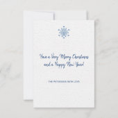 ウォータカラートナディアタイポグラフィハッピーホリデー カード (裏面)