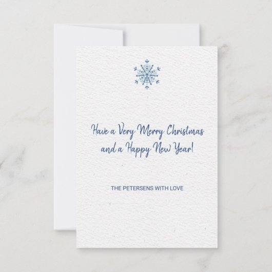 ウォータカラートナディアタイポグラフィハッピーホリデー カード (裏面)