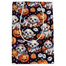 ウォータカラーハロウィンの愛らしい子犬とかぼちゃ