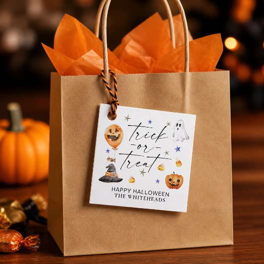 ウォータカラーハロウィン お菓子をください フェイバータグ