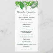 ウォータカラーハワイアンアロハルアウ（ハワイ式宴会）結婚式 プログラム (正面)