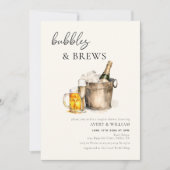 ウォータカラーバブル&ブライトカップルブライダルシャワー 招待状 (正面)