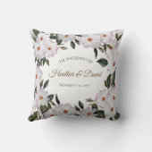 ウォータカラーバラバレリーナフローラアートデザイン クッション (裏面)