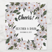 ウォータカラーバラバレリーナフローラアート ワインラベル (シングルラベル)