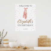 ウォータカラーバレリーナバースデーパーティーへようこそ ポスター (キッチン)