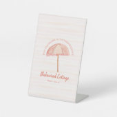 ウォータカラービーチアンブレラトロピカルバケーションホーム 台座サイン (正面)