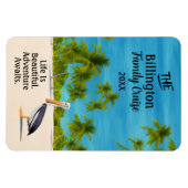 ウォータカラービーチペリカン海クルーズキャビンドア マグネット (横)