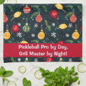 ウォータカラーピックボールホリデーラリー キッチンタオル (折り畳み)