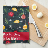 ウォータカラーピックボールホリデーラリー キッチンタオル (四つ折り)