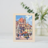 ウォータカラーフィレンツェPiazzaサンロレンツォ ポストカード (スタンド正面)