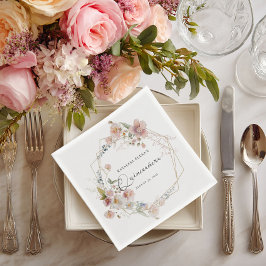 ウォータカラーフローラキンセアニェラ紙ナプキンス スタンダードカクテルナプキン