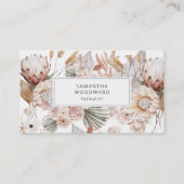 ウォータカラーフローラクリームテラコッタセラピスト 名刺 (正面)