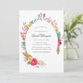ウォータカラーフローラサファリブライダルシャワー 招待状 (スタンド正面)