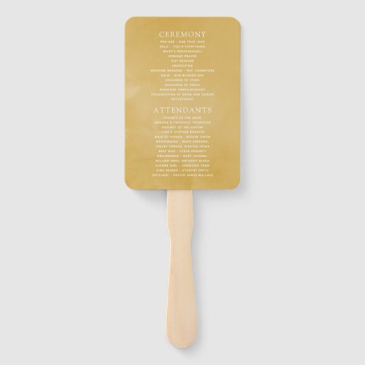 ウォータカラーフローラサファリ結婚式 プログラム ハンドファン (裏面)