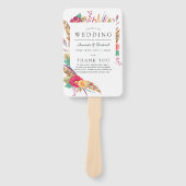 ウォータカラーフローラサファリ結婚式 プログラム ハンドファン (正面)