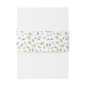 ウォータカラーフローラパステルエレガントウェディング 招待状ベリーバンド (裏面例)