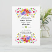 ウォータカラーフローラフィエスタカップルシャワー 招待状 (スタンド正面)