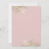 ウォータカラーフローラブーツ&ブライドブライダルシャワー 招待状 (裏面)